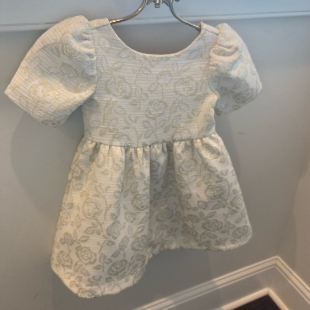 Janie and Jack Elegant Cream Floral Dress